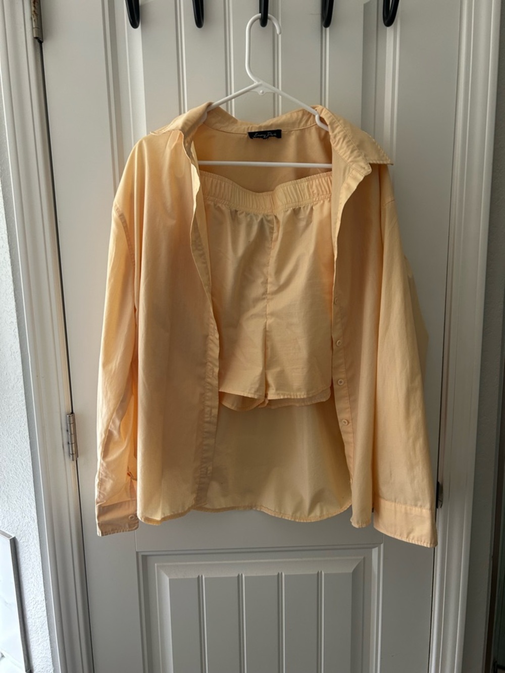 Emory Park Peachy Button-Front Top and Elastic Waist Shorts